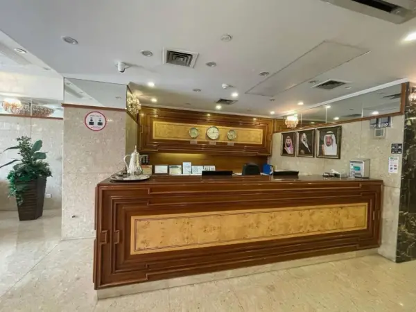 Lobby inside AlHyatt Jeddah Continental Hotel with seating